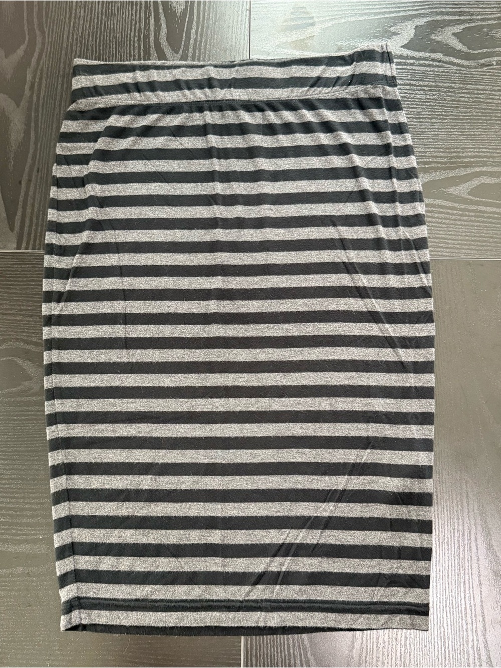 Banana Republic Striped Black Gray Pencil Skirt